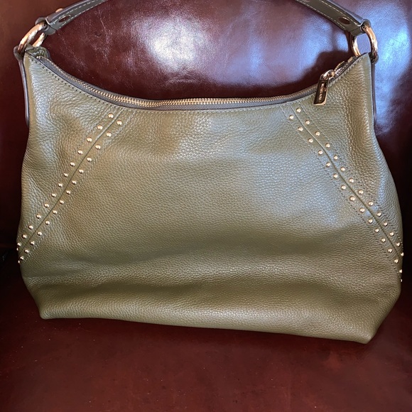 NWOT Michael Kors Olive/Army/Green Leather Purse - Picture 2 of 6